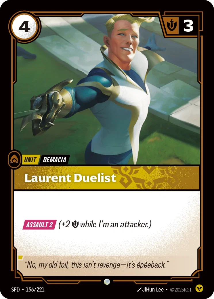 (156/221) Riftbound TCG Spiritforged Single: Laurent Duelist Common