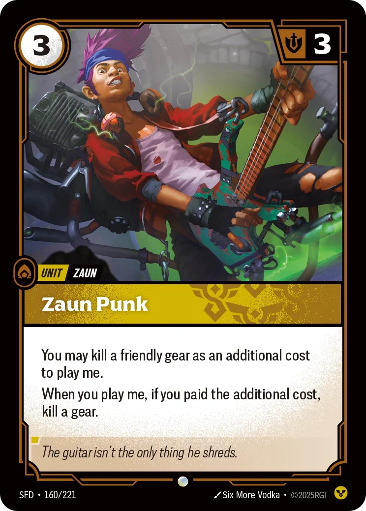 (160/221) Riftbound TCG Spiritforged Single: Zaun Punk Common