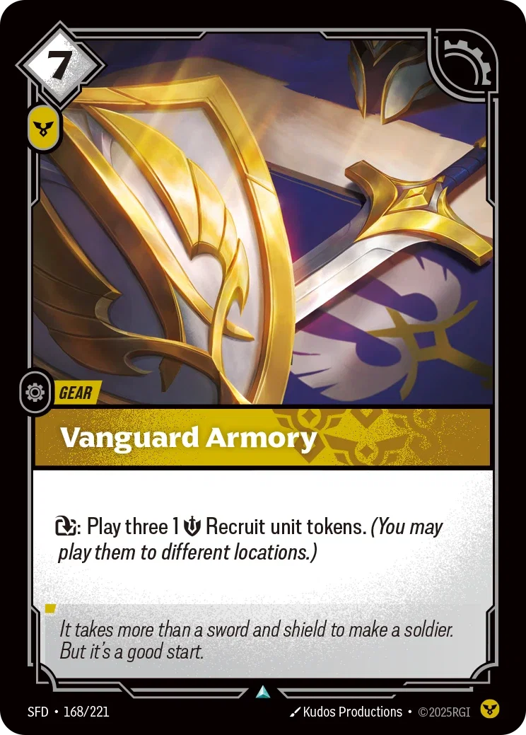 (168/221) Riftbound TCG Spiritforged Single: Vanguard Armory Holo Uncommon