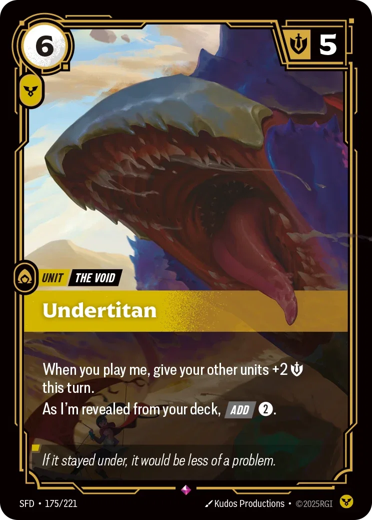 (175/221) Riftbound TCG Spiritforged Single: Undertitan Holo Rare