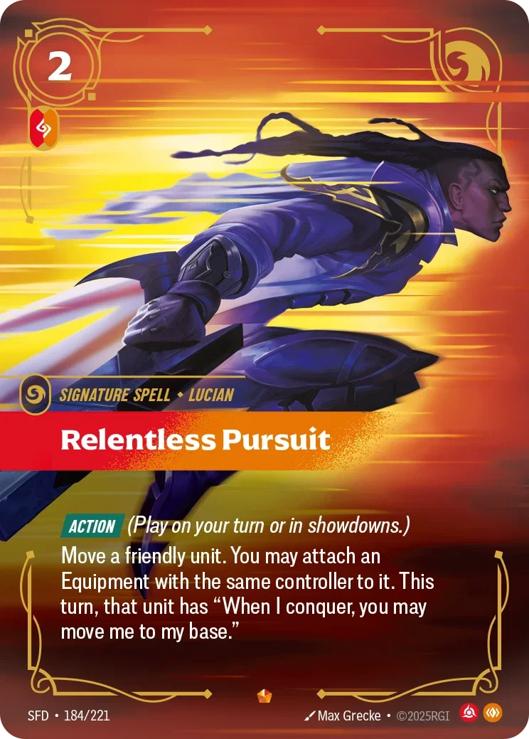 (184/221) Riftbound TCG Spiritforged Single: Relentless Pursuit Holo Epic