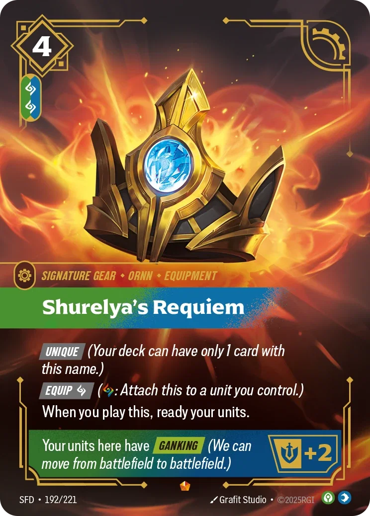 (192/221) Riftbound TCG Spiritforged Single: Shurelya's Requiem Holo Epic
