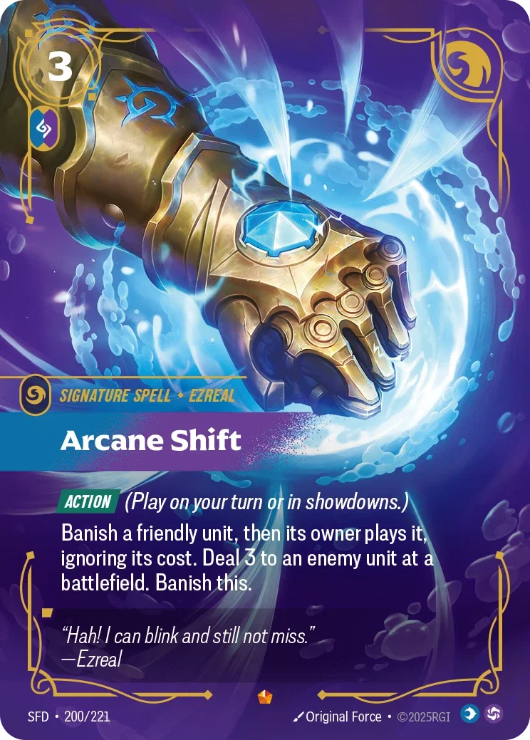 (200/221) Riftbound TCG Spiritforged Single: Arcane Shift Holo Epic