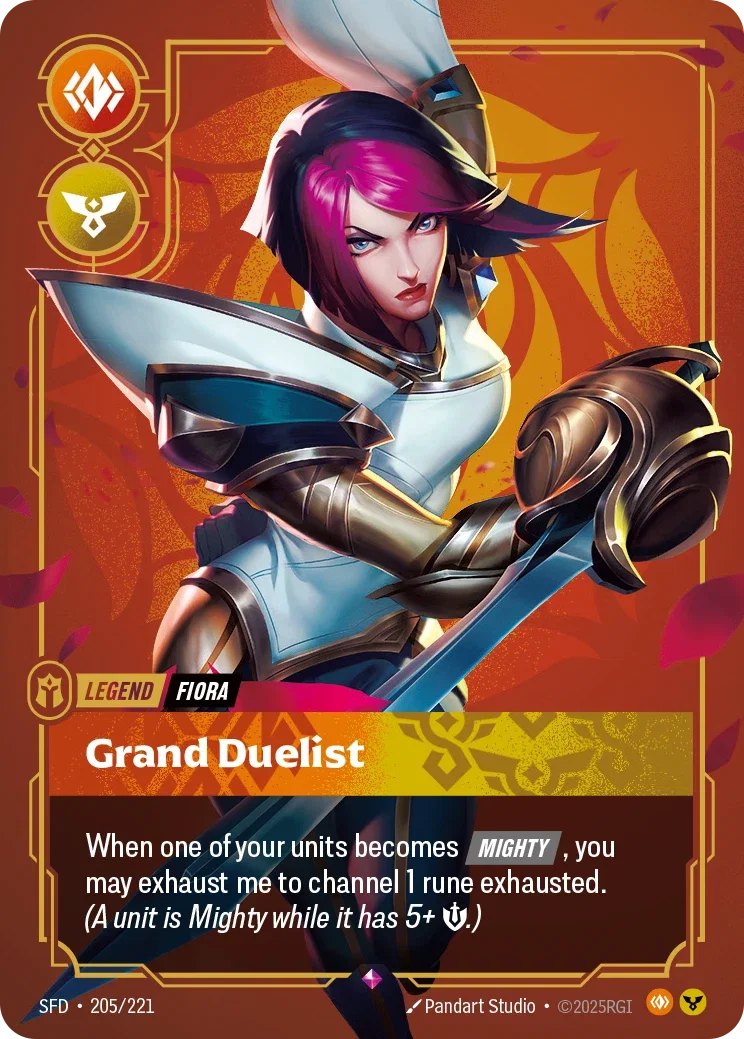 (205/221) Riftbound TCG Spiritforged Single: Fiora, Grand Duelist (V.1 - Rare) Holo Rare