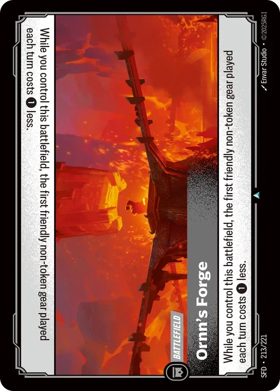 (213/221) Riftbound TCG Spiritforged Single: Ornn's Forge Holo Uncommon