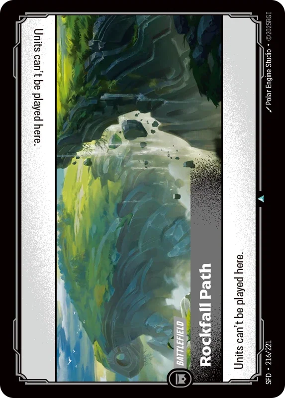 (216/221) Riftbound TCG Spiritforged Single: Rockfall Path Holo Uncommon