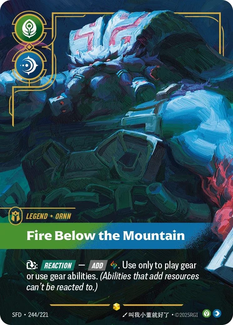 (244/221) Riftbound TCG Spiritforged Single: Ornn, Fire Below the Mountain (V.2 - Showcase) Holo Showcase