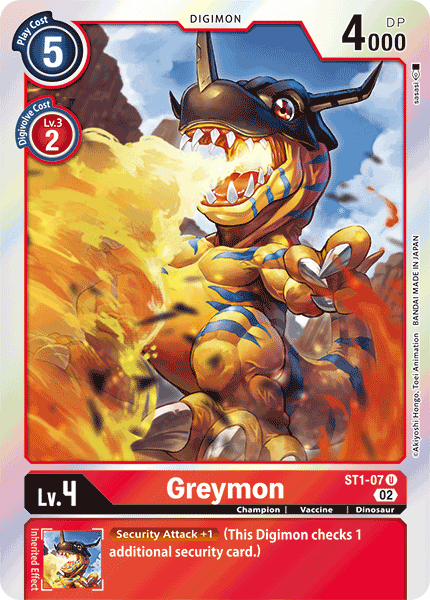 (ST1-07) Digimon TCG Resurgence Booster Single: Greymon (ST1-07) Uncommon