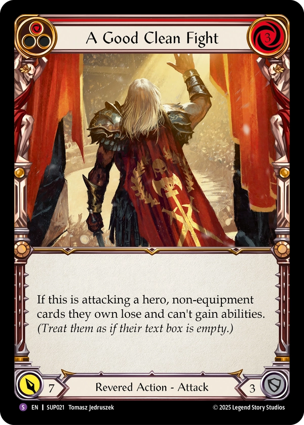 (021) Flesh & Blood TCG Super Slam Single: A Good Clean Fight (Regular) Super Rare