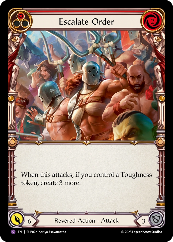 (022) Flesh & Blood TCG Super Slam Single: Escalate Order (Regular) Super Rare