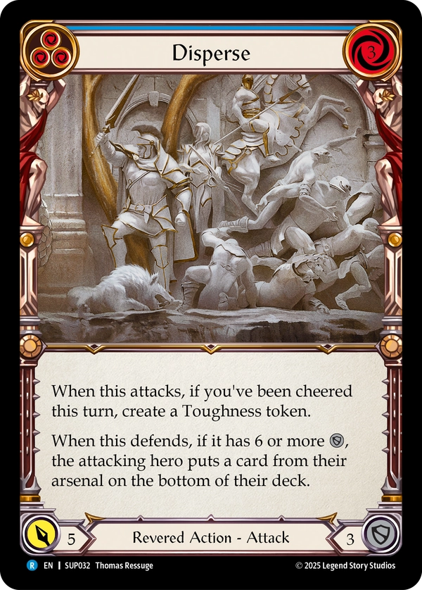 (032) Flesh & Blood TCG Super Slam Single: Disperse (Rainbow Foil) Rare