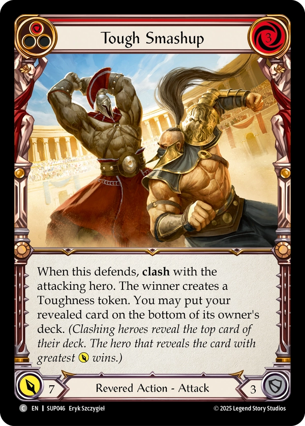 (046) Flesh & Blood TCG Super Slam Single: Tough Smashup (Red) (Regular) Common
