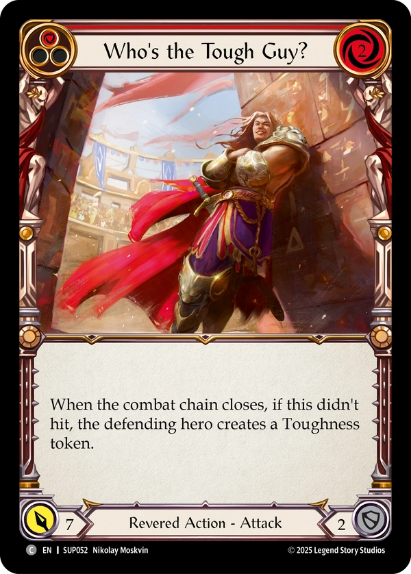 (052) Flesh & Blood TCG Super Slam Single: Who's the Tough Guy? (Red) (Regular) Common