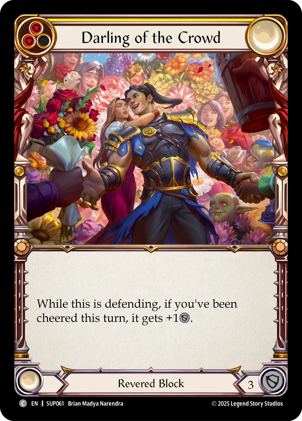 (061) Flesh & Blood TCG Super Slam Single: Darling of the Crowd (Regular) Common