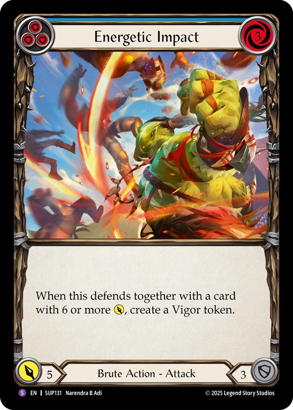 (131) Flesh & Blood TCG Super Slam Single: Energetic Impact (Regular) Super Rare