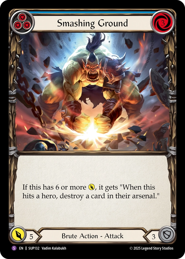 (132) Flesh & Blood TCG Super Slam Single: Smashing Ground (Regular) Super Rare