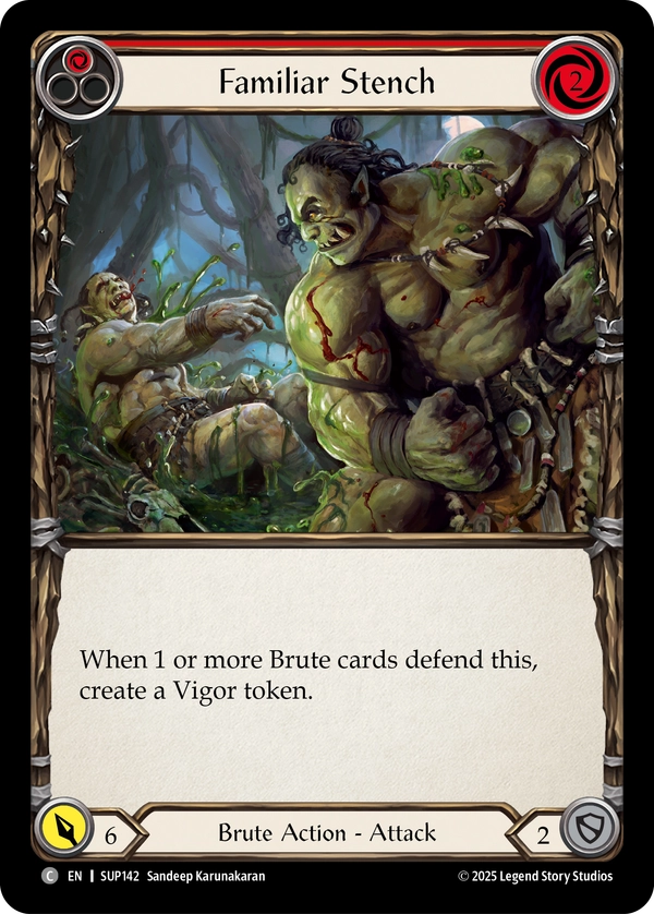 (142) Flesh & Blood TCG Super Slam Single: Familiar Stench (Regular) Common