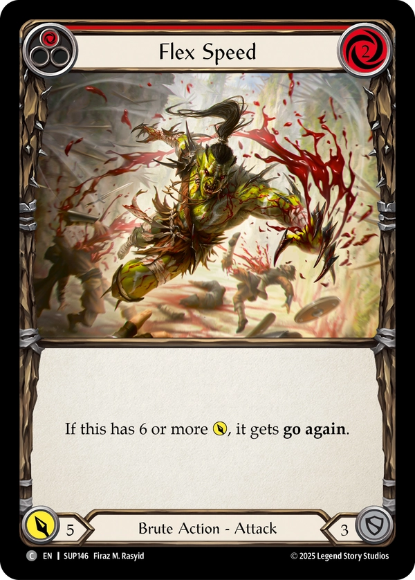 (146) Flesh & Blood TCG Super Slam Single: Flex Speed (Red) (Regular) Common
