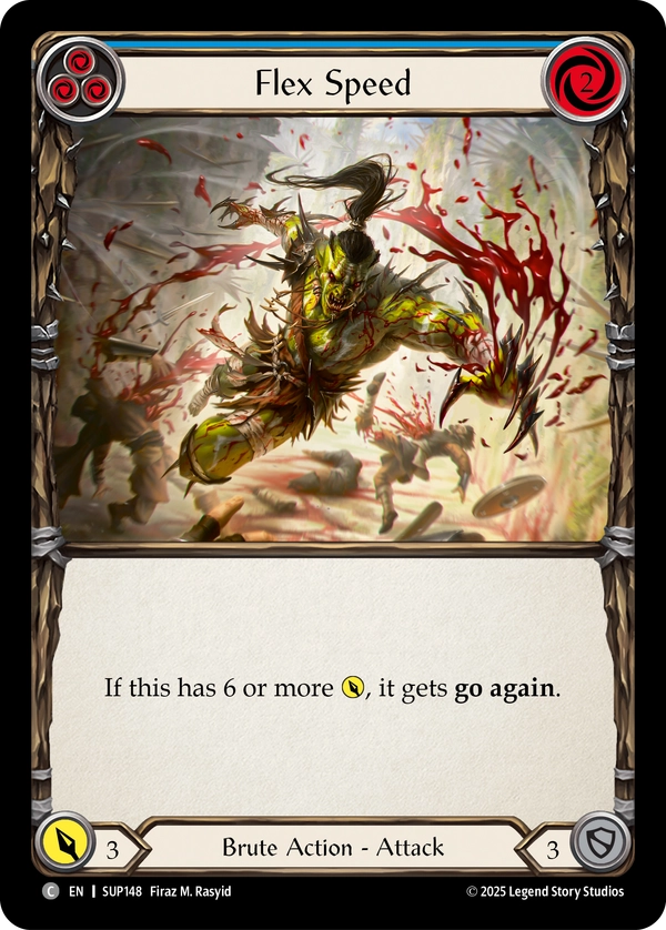(148) Flesh & Blood TCG Super Slam Single: Flex Speed (Blue) (Regular) Common
