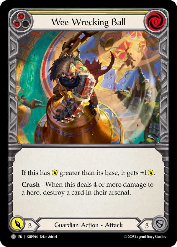 (194) Flesh & Blood TCG Super Slam Single: Wee Wrecking Ball (Regular) Common