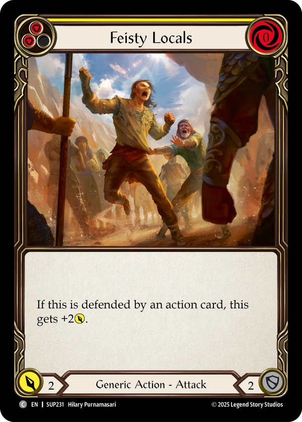 (231) Flesh & Blood TCG Super Slam Single: Feisty Locals (Yellow) (Regular) Common