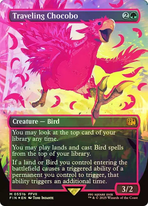 (551b) Magic The Gathering Magic: The Gathering - FINAL FANTASY: Extras Single: Traveling Chocobo (V.3) Holo Mythic