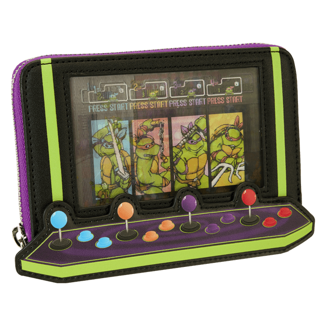 Loungefly TMNT 40th Vintage Arcade Zip Around Wallet