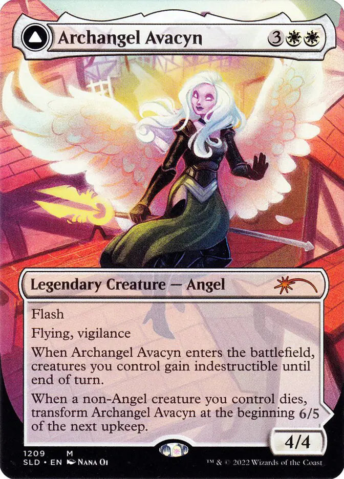 (1209) Magic The Gathering Secret Lair Commander Deck: From Cute to Brute Single: Archangel Avacyn / Avacyn, the Purifier (V.2) Holo Mythic