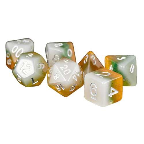 Fanroll 16mm Resin Poly Dice Set: Kiwi