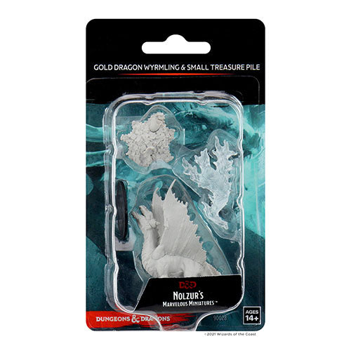 D&D Nolzurs Marvelous Miniatures: Gold Dragon Wyrmling & Small Treasure Pile - Wave 11