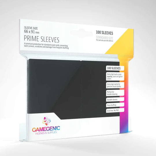 GameGenic Prime Sleeves 100ct - Black