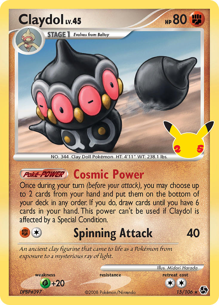 (GE 15) Pokemon TCG Celebrations Single: Claydol Lv.45 Rare