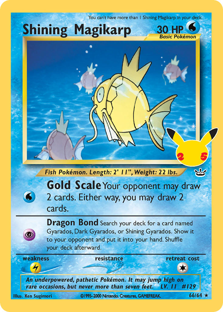 (NR 66) Pokemon TCG Celebrations Single: Shining Magikarp Ultra Rare