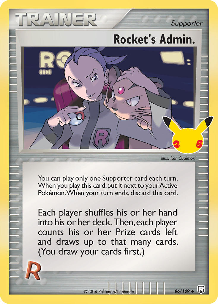 (TRR 86) Pokemon TCG Celebrations Single: Rocket's Admin. Uncommon