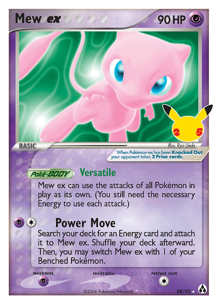(LM 88) Pokemon TCG Celebrations Single: Mew ex Ultra Rare