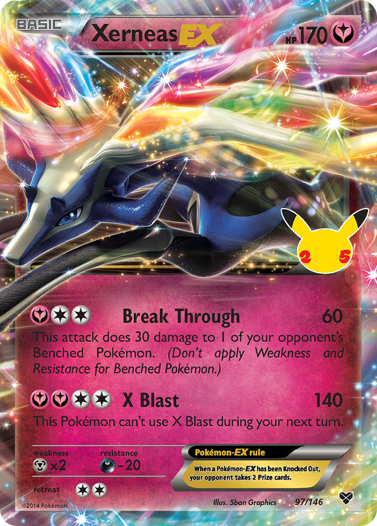(XY 97) Pokemon TCG Celebrations Single: Xerneas EX Ultra Rare