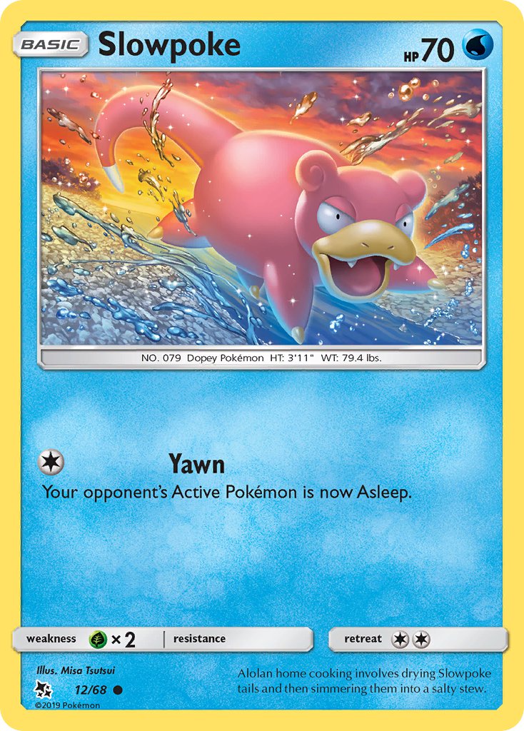 (012/68) Pokemon TCG Hidden Fates Single: Slowpoke Common