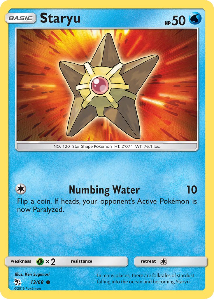(013/68) Pokemon TCG Hidden Fates Single: Staryu Common