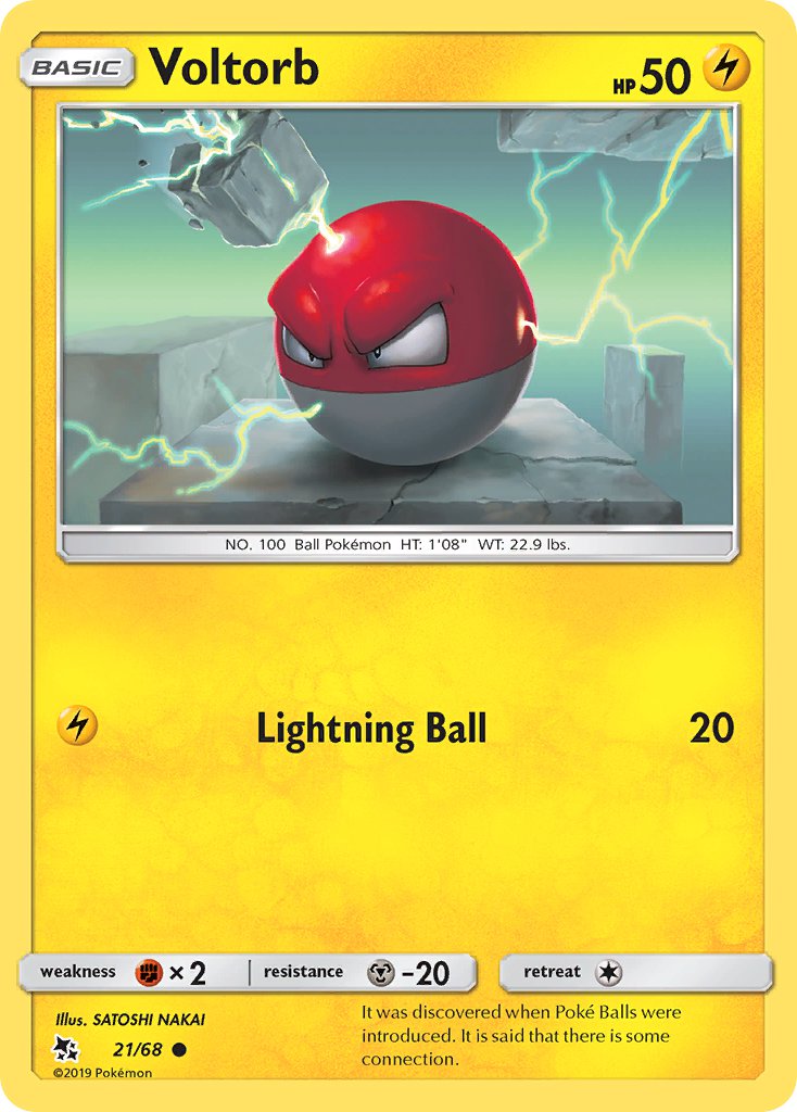 (021/68) Pokemon TCG Hidden Fates Single: Voltorb Common