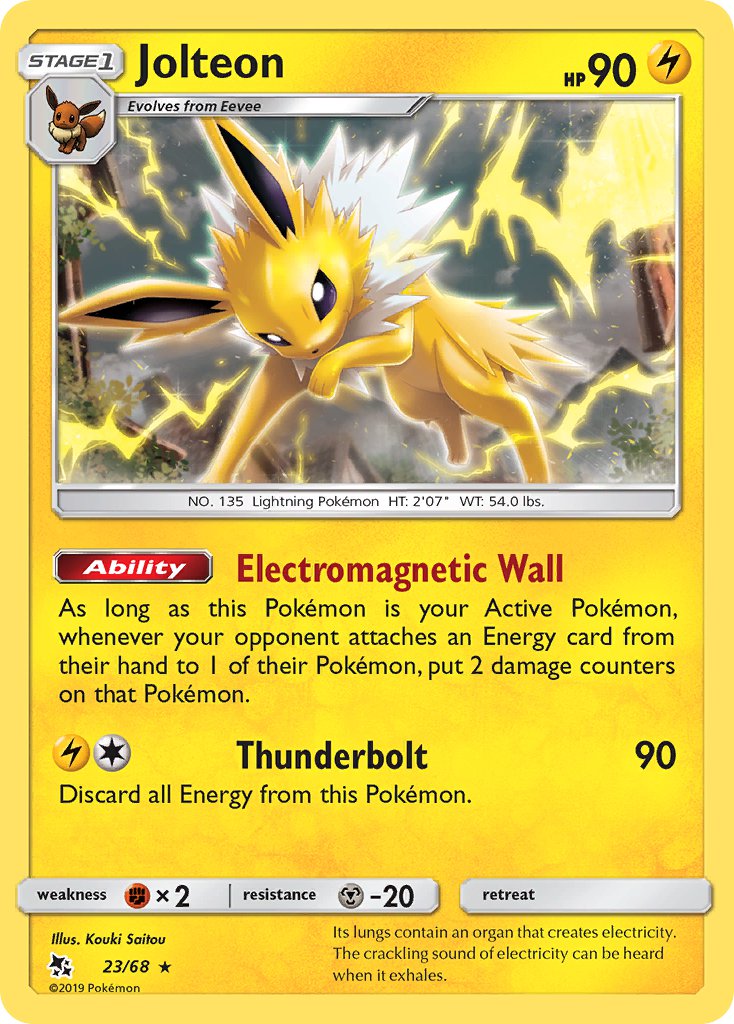 (023/68) Pokemon TCG Hidden Fates Single: Jolteon Rare