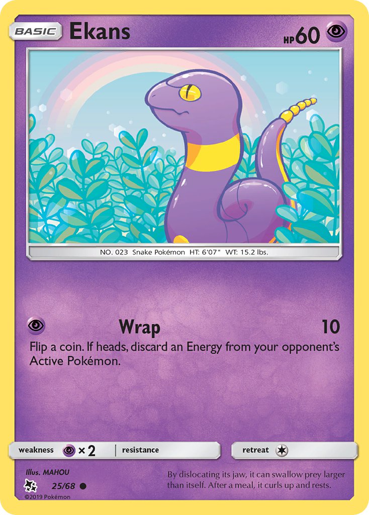 (025/68) Pokemon TCG Hidden Fates Single: Ekans Common