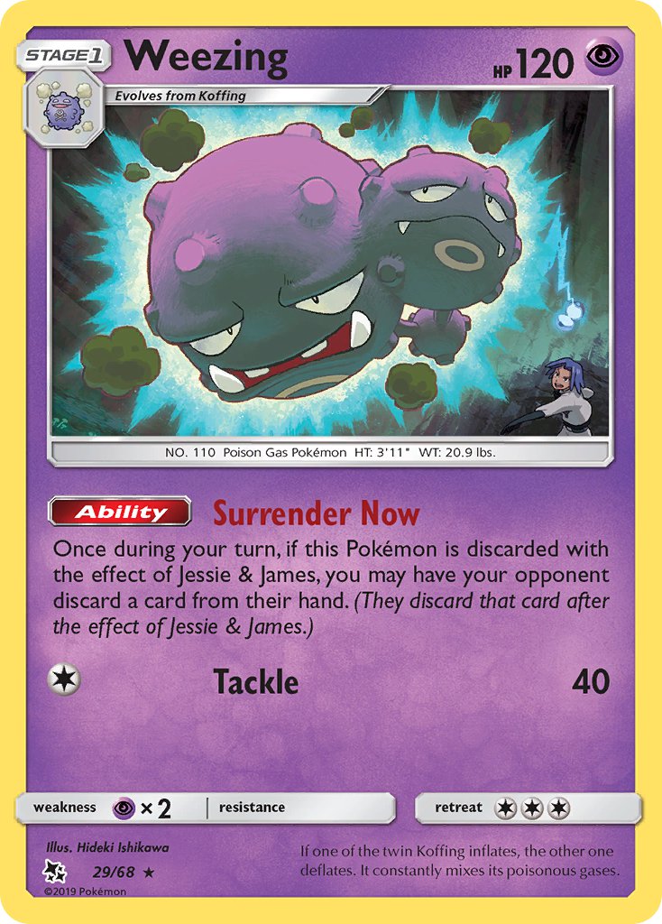 (029/68) Pokemon TCG Hidden Fates Single: Weezing Rare