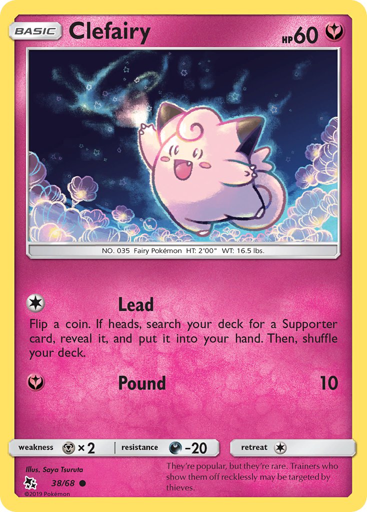 (038/68) Pokemon TCG Hidden Fates Single: Clefairy Common