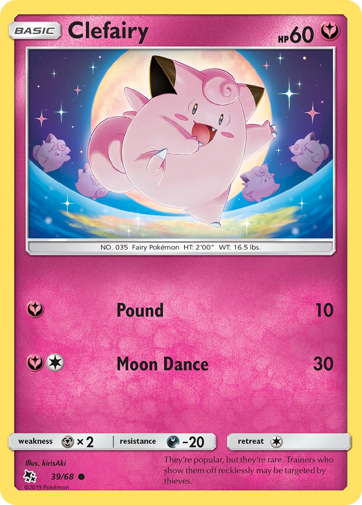 (039/68) Pokemon TCG Hidden Fates Single: Clefairy Common