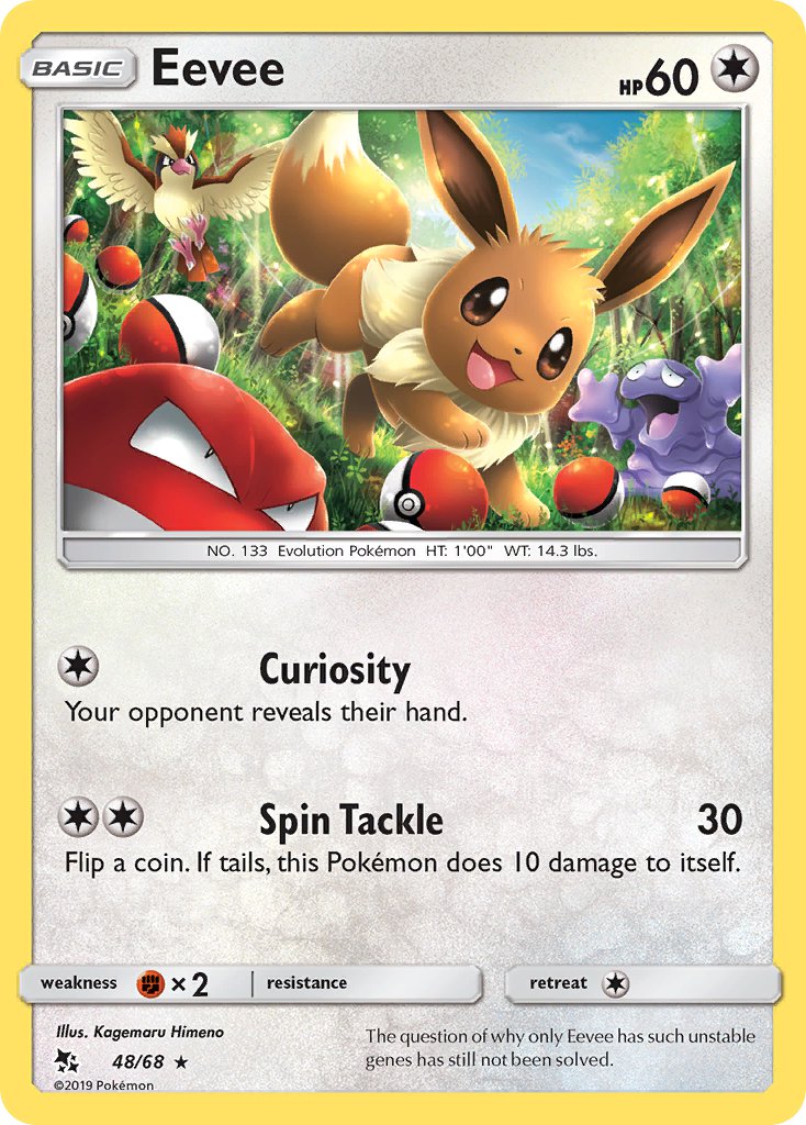 (048/68) Pokemon TCG Hidden Fates Single: Eevee Holo Rare