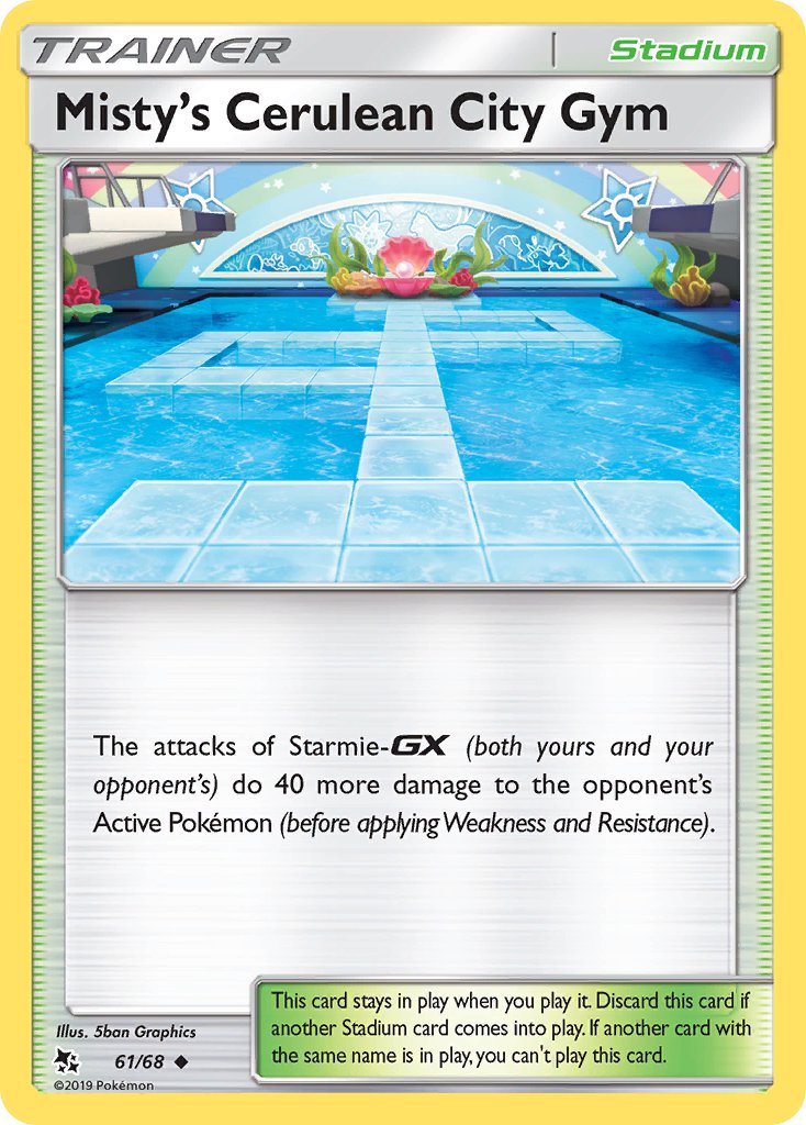 (061/68) Pokemon TCG Hidden Fates Single: Misty's Cerulean City Gym Uncommon