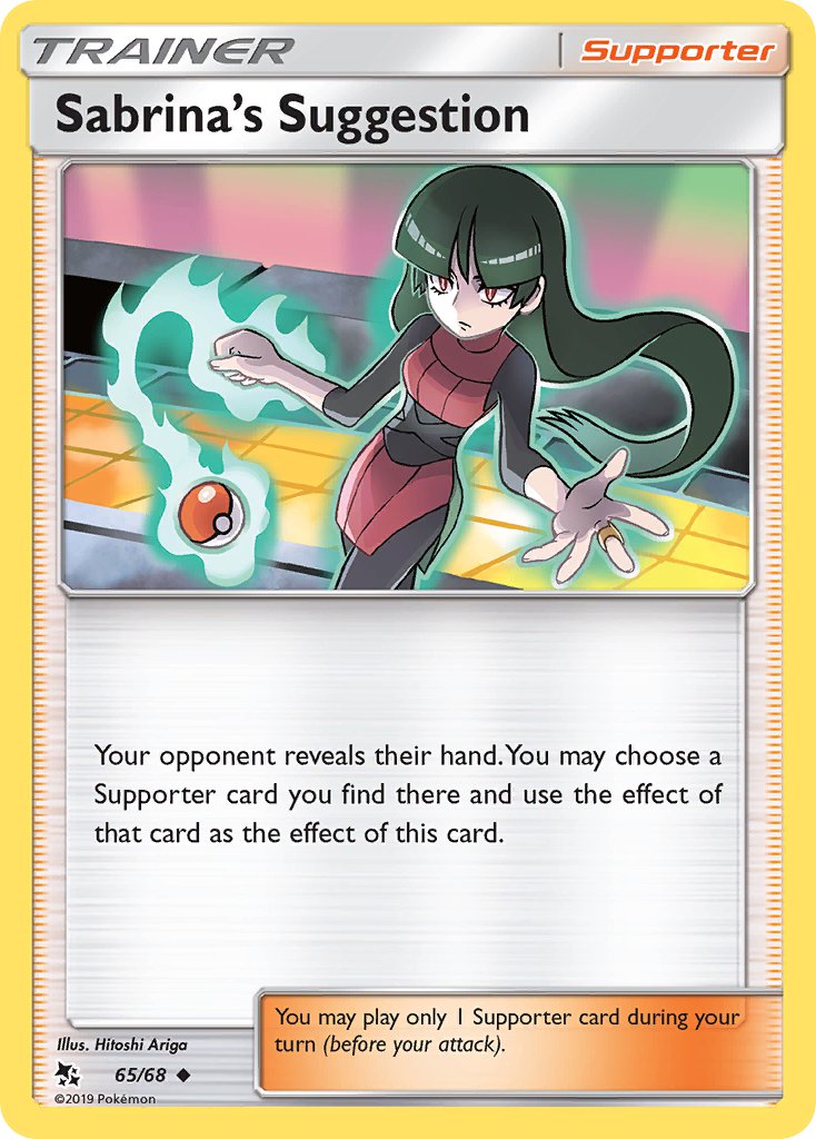 (065/68) Pokemon TCG Hidden Fates Single: Sabrina's Suggestion Uncommon