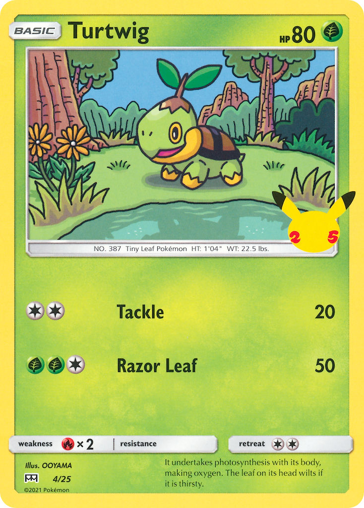(004/25) Pokemon TCG McDonald's Collection 25th Anniversary Single: Turtwig Promo