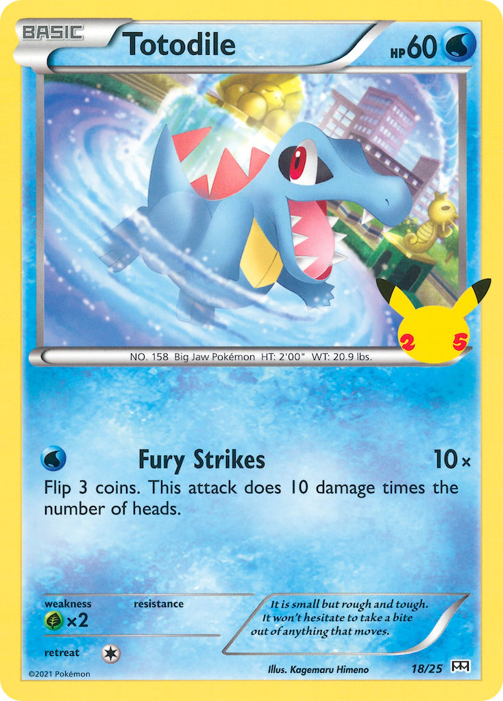 (018/25) Pokemon TCG McDonald's Collection 25th Anniversary Single: Totodile Promo