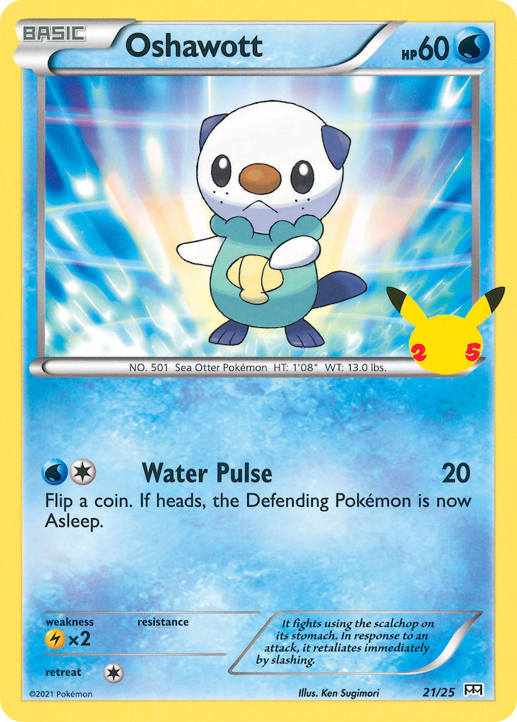 (021/25) Pokemon TCG McDonald's Collection 25th Anniversary Single: Oshawott Promo